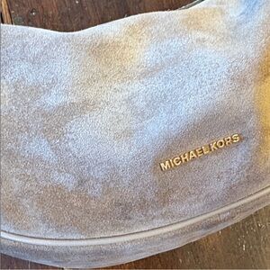 Michael Kors Avra Tan  Suede Shoulder Bag
